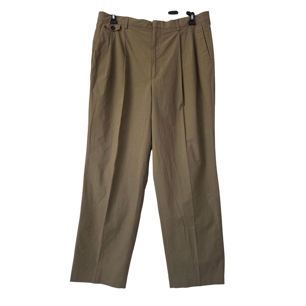 J. Crew Relaxed Fit Suit Pant in Cotton Poplin 36 x 32 Khaki NWT $198 CF204
